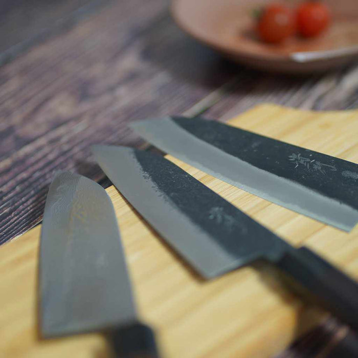 [KITCHEN (CHEF) KNIFE] THIS FORGED BLACK KNIVES SANTOKU KNIFE 170MM | ECHIZEN FORGED BLADES| IWAI CUTLERY