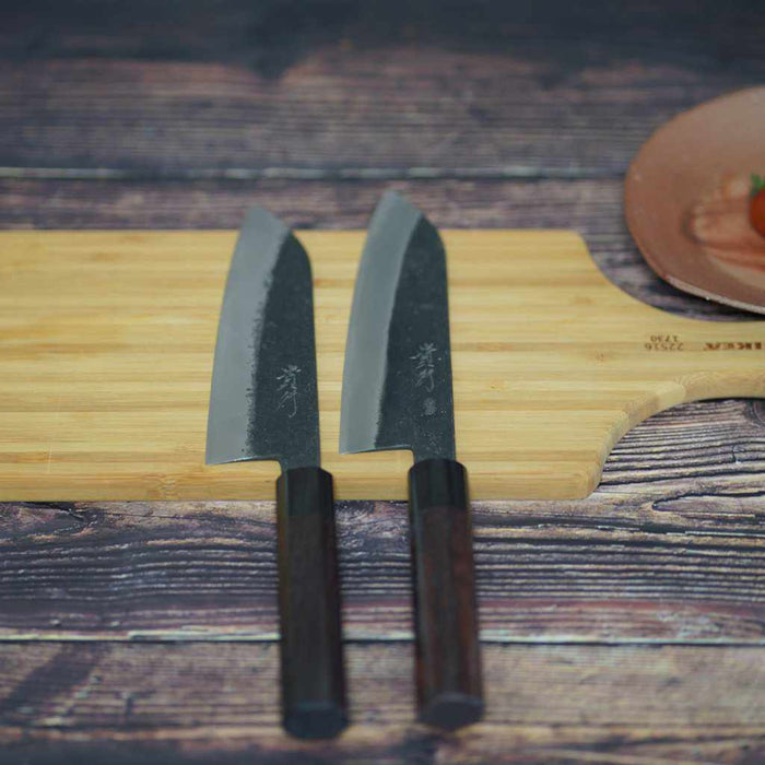 [KITCHEN (CHEF) KNIFE] THIS FORGED BLACK KNIVES SANTOKU KNIFE 170MM | ECHIZEN FORGED BLADES| IWAI CUTLERY