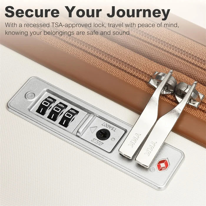 KONO ABS + PC hard case with 4 wheels, TSA lock trolley hand luggage/suitcase (55/65/75cm)