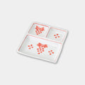[LARGE PLATE (PLATTER)] PETIT DIVIDED DISH FRUIT (RED) | HASAMI WARES| SAIKAI TOKI