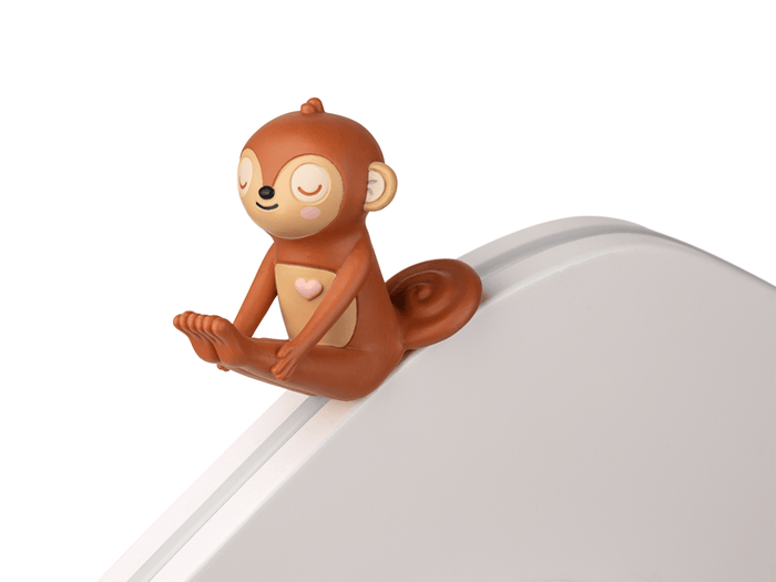 Large House Tabletop Shelf zoomed in with monkey tonie