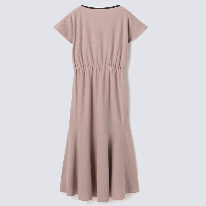 [LOUNGEWEAR] ROYAL ORGANIC COTTON FLARE DRESS (GREIGE) | SEWING | Foo Tokyo