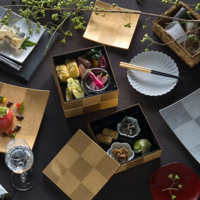[LUNCH-BOX] ICHIMATSU 3-PART | KANAZAWA GOLD LEAF | HAKUICHI