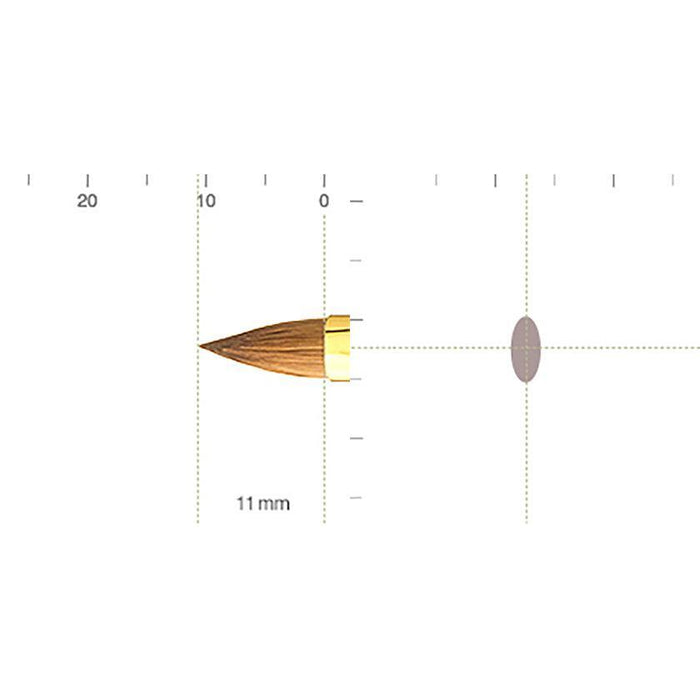 [MAKEUP BRUSH] BISYODO (L) LIP BRUSH WITH CAP (ROUND FLAT) 11MM | MAKEUP BRUSH CRAFT | UYODA BISYODO