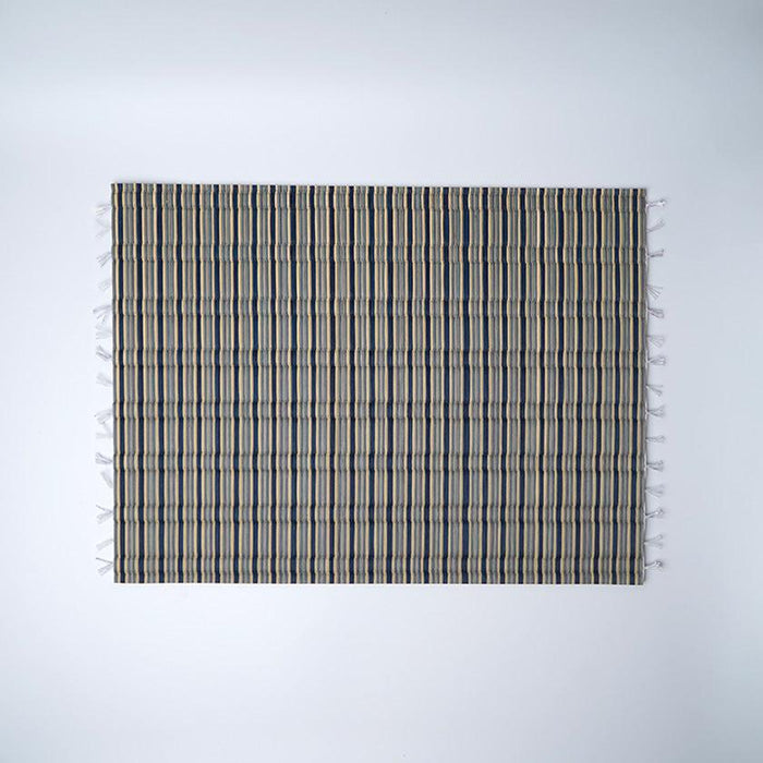 [MAT SET] 4 COASTERS (YELLOW) & 2 PLACE MATS (BLUE) | TATAMI | TATAMIYA TATSUZO