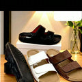 Men's Double-Strap Velcro Slide Sandals - Birkenstock-style / Casual Open Slides