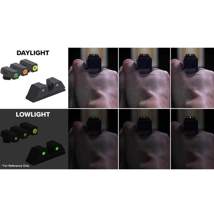 Meprolight HYPER-BRIGHT Extremely Bright Day & Night Sight Glock Standard Frame-Optics Force