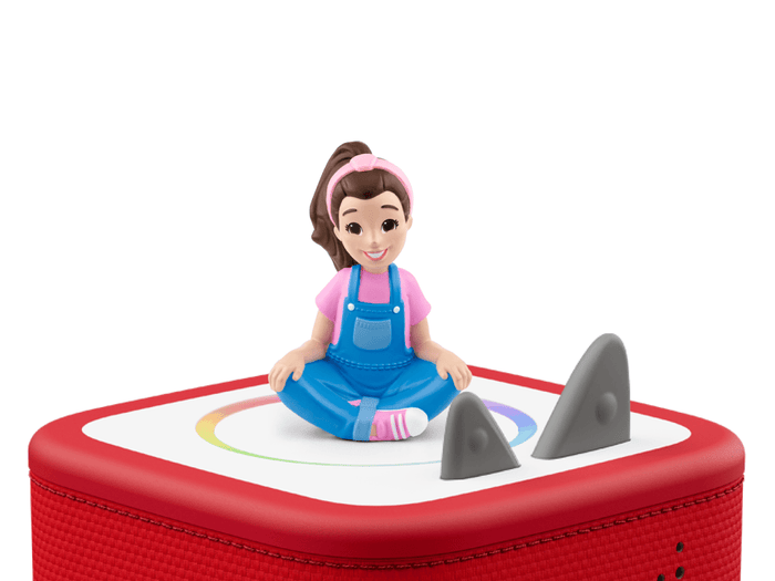 Ms. Rachel Tonie on a Red Toniebox