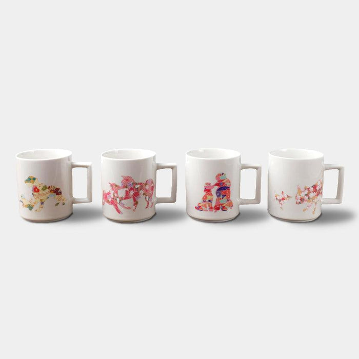 [MUG (CUP)] DOG PARENT & CHILD (WHITE) | COLOR & DESIGN CHANGE | MINO WARES | MARUMO TAKAGI