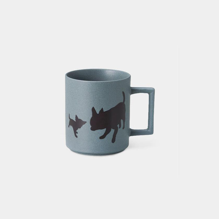 [MUG (CUP)] DOG & PUPPY CHIHUAHUA (MATTE LIGHT GRAY) | COLOR & DESIGN CHANGE | MINO WARES | MARUMO TAKAGI
