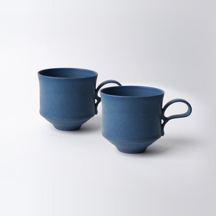 [MUG (CUP)] EASY-TO-HOLD MUG BLUE | KYOTO-KIYOMIZU WARE | FUUU