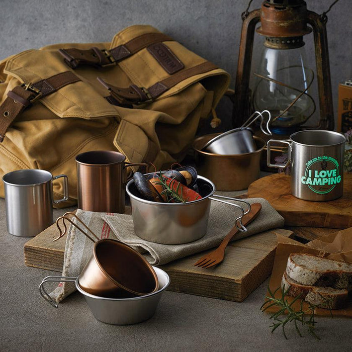 [MUG (CUP)] SHINY LOGO (I LOVE CAMPING)  STAINLESS | MARUMO TAKAGI