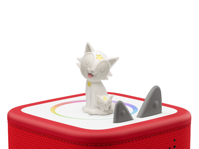 Nap Time: White Noise Tonie on a Red Toniebox