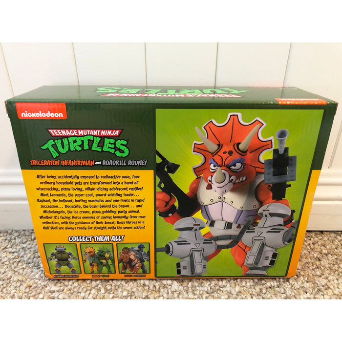 NECA TMNT Triceraton Infantryman and Roadkill Rodney Target