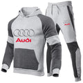 New Audi Men's Splicing Brand Set, Casual Long Sleeve Pants, Couple Sportswear, Hoodie Set