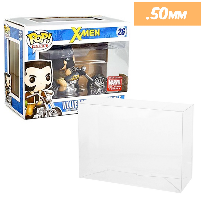 wolverine bike motorcycle pop rides best funko pop protectors thick strong uv scratch flat top stack vinyl display geek plastic shield vaulted eco armor fits collect protect display case kollector protector
