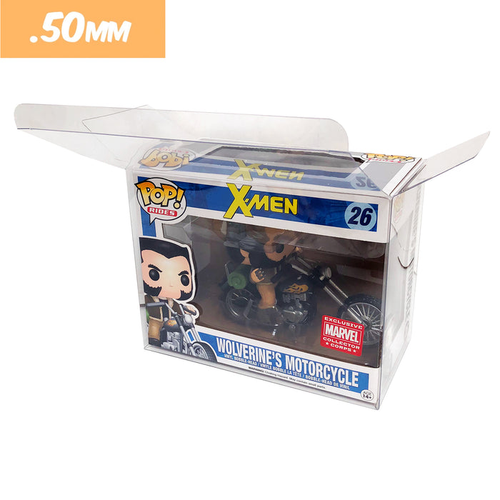 wolverine bike motorcycle pop rides best funko pop protectors thick strong uv scratch flat top stack vinyl display geek plastic shield vaulted eco armor fits collect protect display case kollector protector