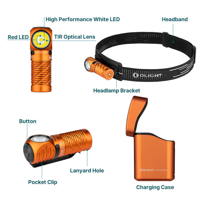 Olight Perun 3 Mini Premium, Orange