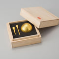 [OPTION] GOLF PAULOWNIA WOOD BOX (BLACK TEXT) PERSONALIZED UV PRINTING | KANAZAWA GOLD LEAF | HAKUICHI