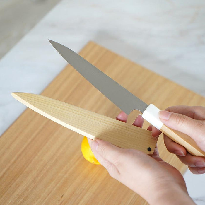 [OPTION] KITCHEN (CHEF) KNIFE SHEATH AOMORI HIBA (G7 SUMMIT GIFT) FOR PETIT KNIFE | SAKAI FORGED BLADES