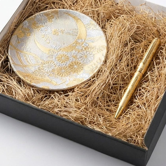 [OPTION] Washi Paper Wrapping: Same-Komon Shark Skin (Navy) & Gift Box