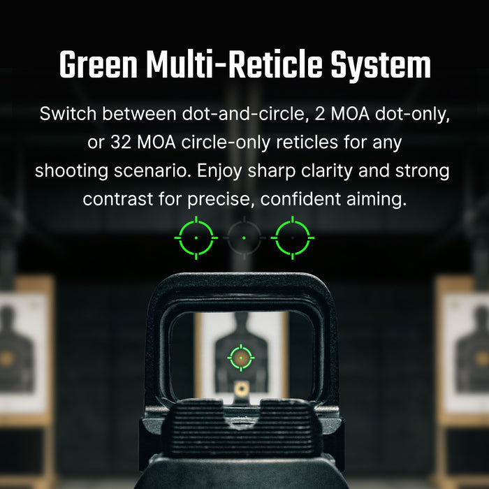 ,#Reticle_2 MOA Dot & 32 MOA Circle Green