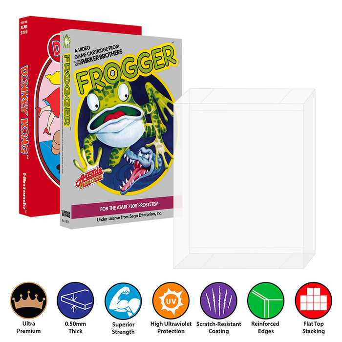 Plastic Protector for ATARI, COLECOVISION Video Game Box 0.50mm thick, UV & Scratch Resistant on The Pop Protector Guide by Display Geek