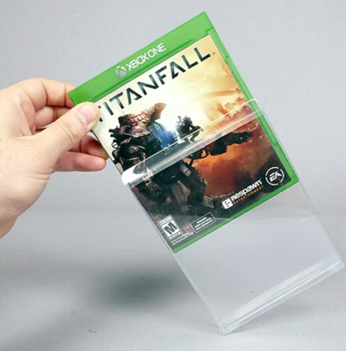 Plastic Protector for BLU-RAY, PS3, PS4, PS5, XBOX ONE SERIES X Video Game Box 0.50mm thick, UV & Scratch Resistant 6.625h x 4.625w x 0.5d on The Pop Protector Guide by Display Geek