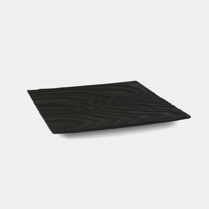 [PLATE] AKITA CEDAR PLATE – BLACK URUSHI LACQUER FINISH | WOODWORK | KOBO MOKU
