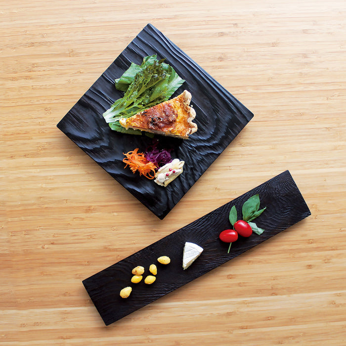 [PLATE] JINDAI AKITA CEDAR RECTANGULAR PLATE – URUSHI LACQUER FINISH | WOODWORK | KOBO MOKU