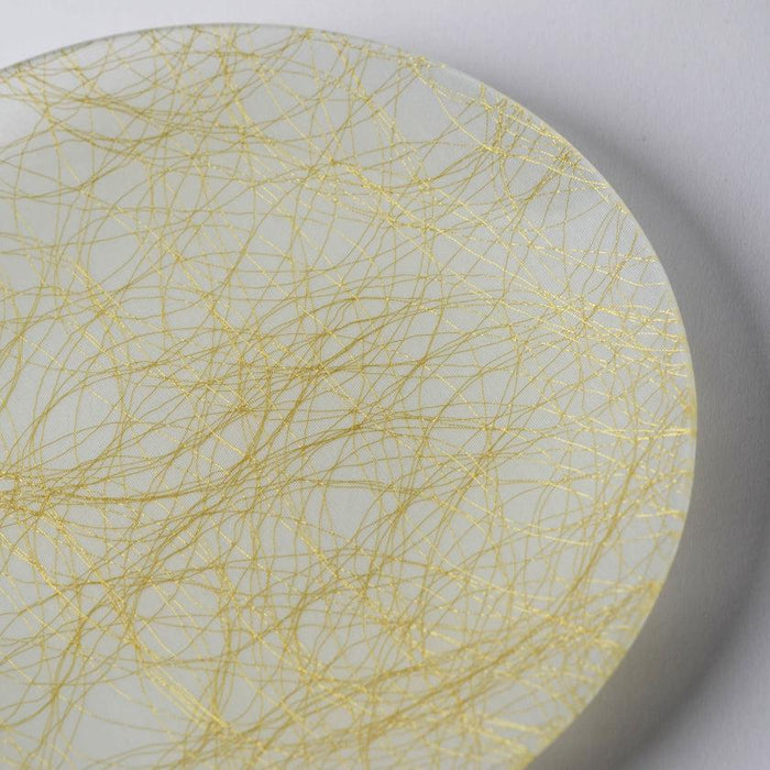 [PLATE SET] ROUND 22 CM GOLD & SILVER PAIR SET | NISHIJIN TEXTILES| EMURA SHOUTEN