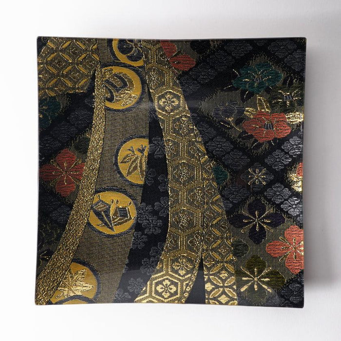 [PLATE SET] SQUARE TEMARI & NAVY PAIR SET | NISHIJIN TEXTILES| EMURA SHOUTEN