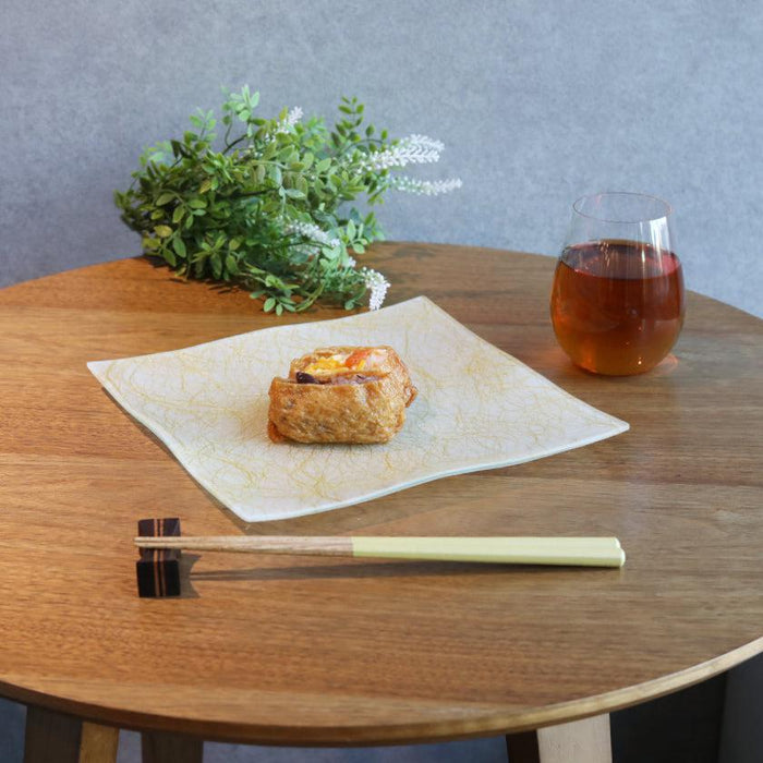 [PLATE] SQUARE 100 GOLD | NISHIJIN TEXTILES| EMURA SHOUTEN