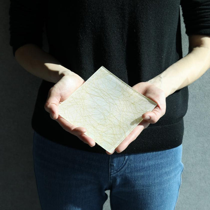 [PLATE] SQUARE 100 GOLD | NISHIJIN TEXTILES| EMURA SHOUTEN