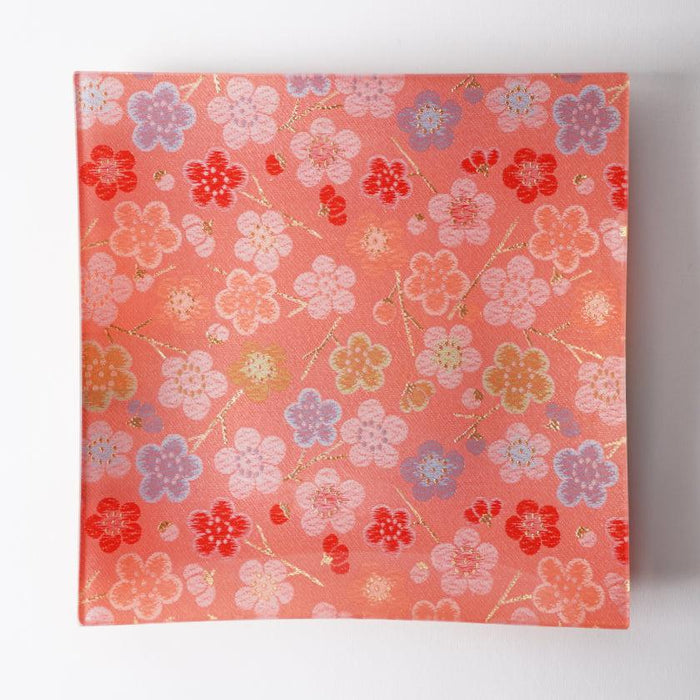 [PLATE] SQUARE PLUM | NISHIJIN TEXTILES| EMURA SHOUTEN
