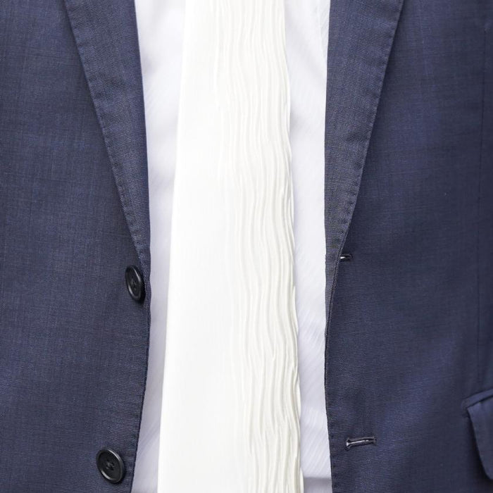 [PLEATS TIE] SATIN WHITE | NEKADO | NISHIJIN ORI (TEXTILES)