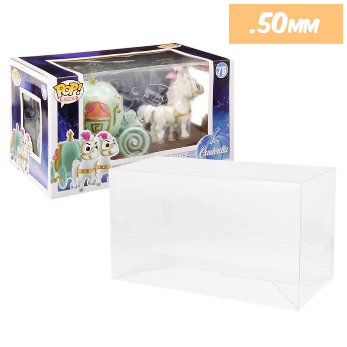POP Rides Cinderella's Carriage - Funko Pop Protectors (0.50mm thick) Fits 7h x 13.25w x 7.2d