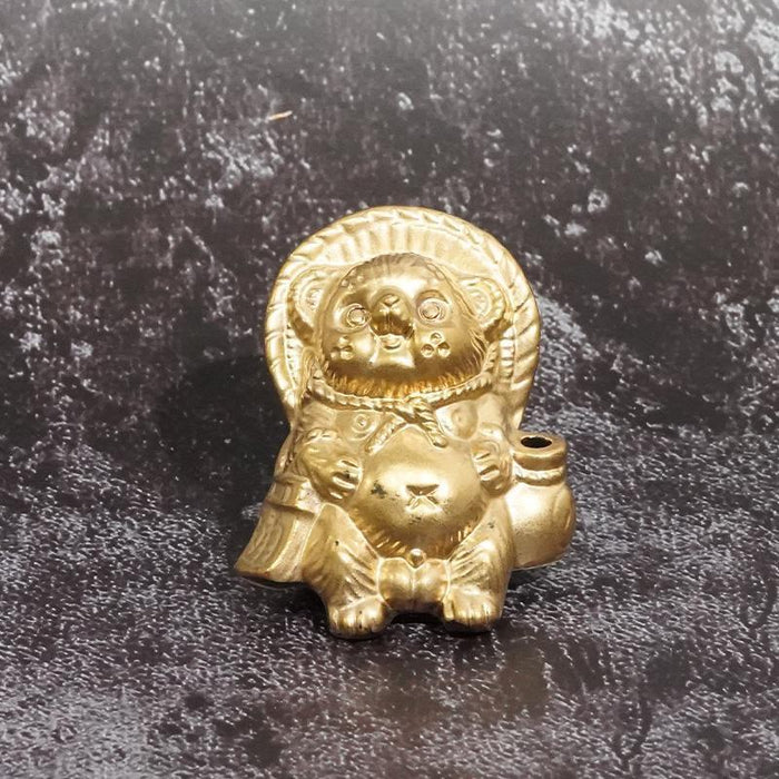 [RACCOON FIGURINE] TANUTANU (GOLD) MALE | SHIGARAKI WARE