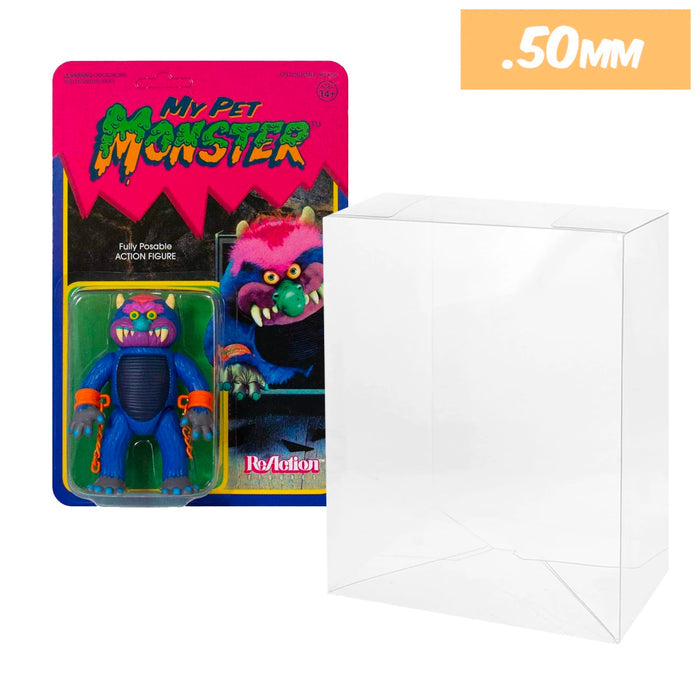 super7 reaction protectors thick strong uv scratch flat top stack vinyl display geek plastic shield vaulted eco armor fits collect protect display case kollector protector