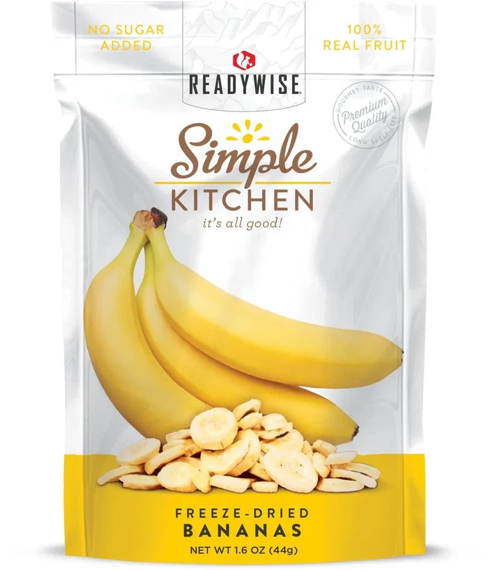 ReadyWise Freeze-Dried Bananas - 6 Pack-Optics Force