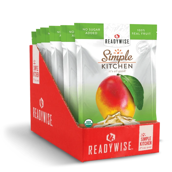 ReadyWise Simple Kitchen Organic Freeze-Dried Mangoes - 6 Pack-Optics Force