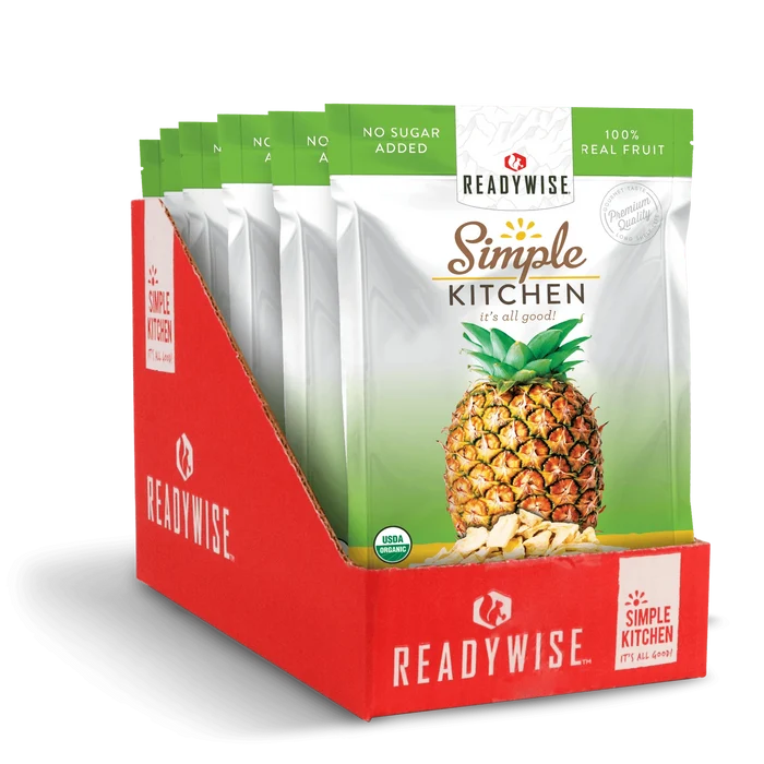 ReadyWise Simple Kitchen Organic Freeze-Dried Pineapples - 6 Pack-Optics Force