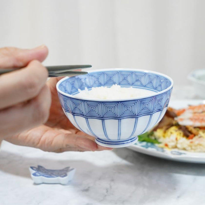 [RICE BOWL SET] 2 PIECES HIRADO-JYUSSO | MIKAWACHI WARE | HIRADOSHOUZAN