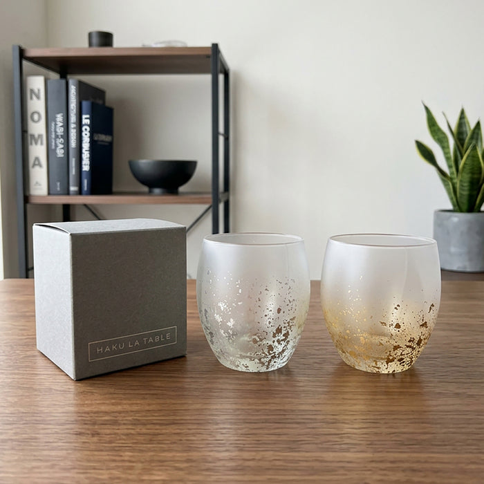 [ROCKS GLASS] STARDUST AKARI GLASS | KANAZAWA GOLD LEAF | HAKUICHI