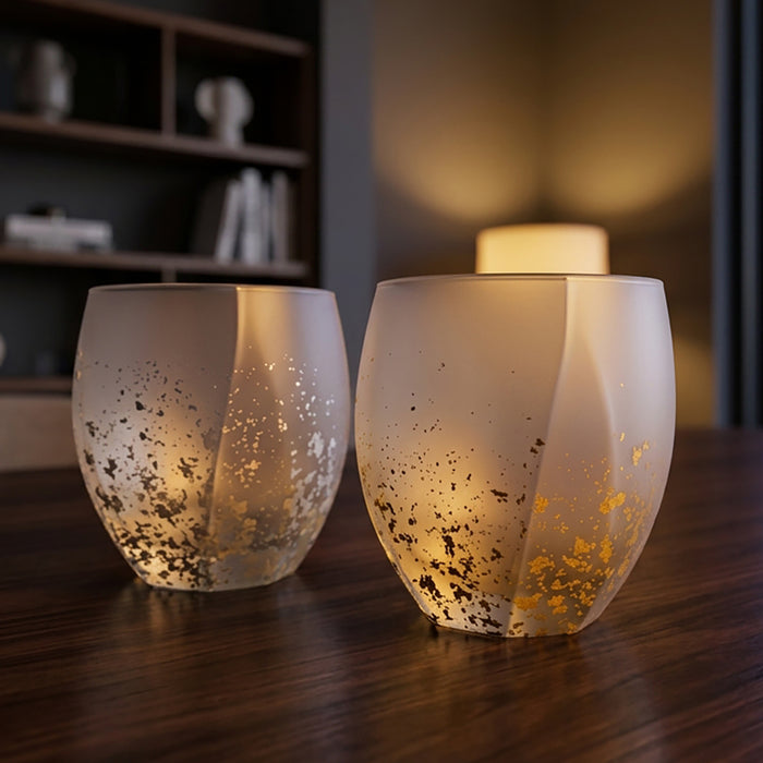 [ROCKS GLASS] STARDUST AKARI GLASS | KANAZAWA GOLD LEAF | HAKUICHI