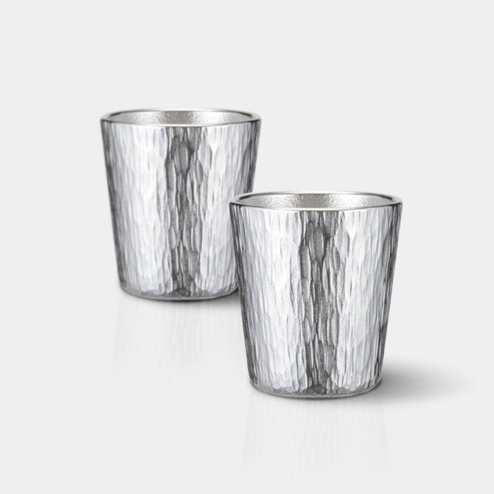[SAKE CUP] CHIHAYA PAIR | OSAKA NANIWA PEWTER WARE