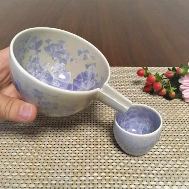 [SAKE CUP] FLOWER CRYSTAL (GINFUJI) GUINOMI (1 PIECE) | TOUAN | KYOTO-KIYOMIZU WARES