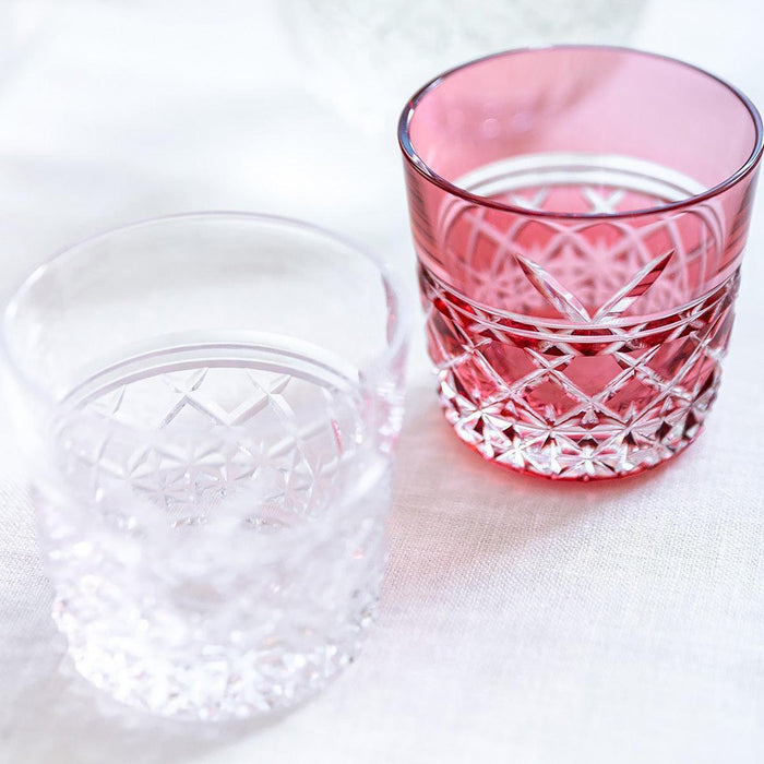 [SAKE CUP] PAIR OF SAKE CUPS CHINESE ZODIAC – HORSE | EDO KIRIKO | KAGAMI CRYSTAL