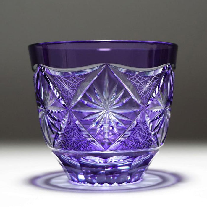[SAKE GLASS] COLD SAKE GLASS GINWAN NO HANA (GOLD & PURPLE) | KIRIKO