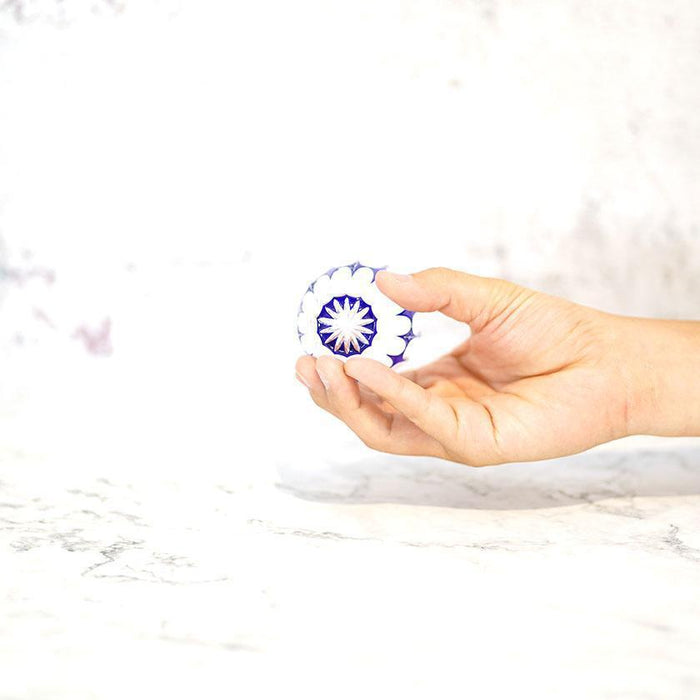 [SAKE GLASS] RINZEN GUINOMI (BLUE) | KIRIKO